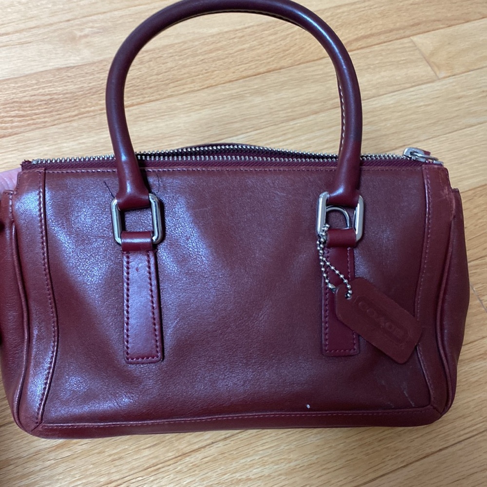 COACH Vintage Bonnie Legacy 9421 Burgandy Leather Satchel Purse Vintage